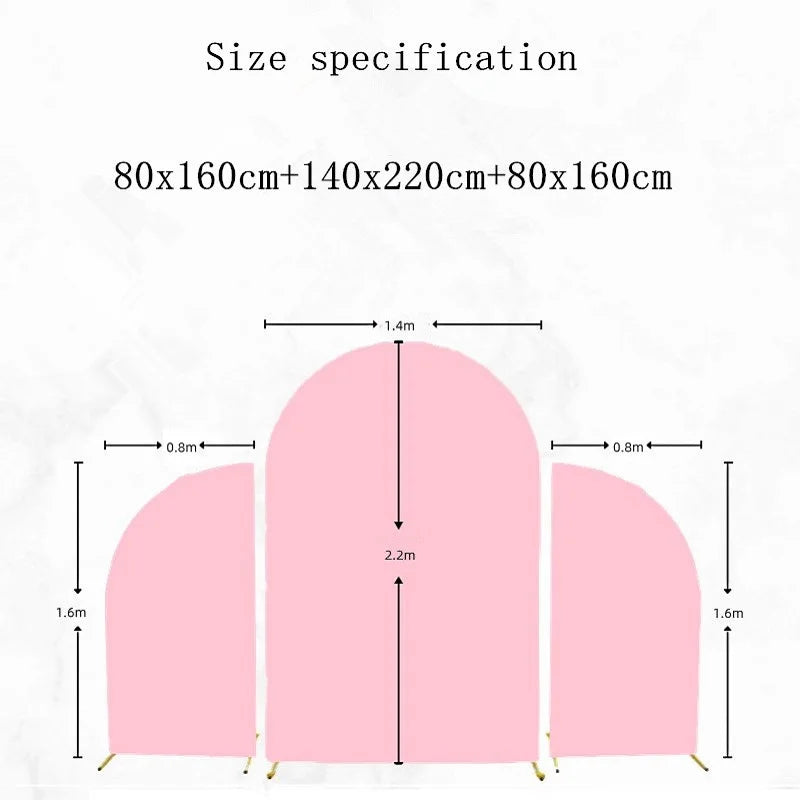 イベント装飾グッズ メタル製デコレーションフレーム布製カバー 3点セット