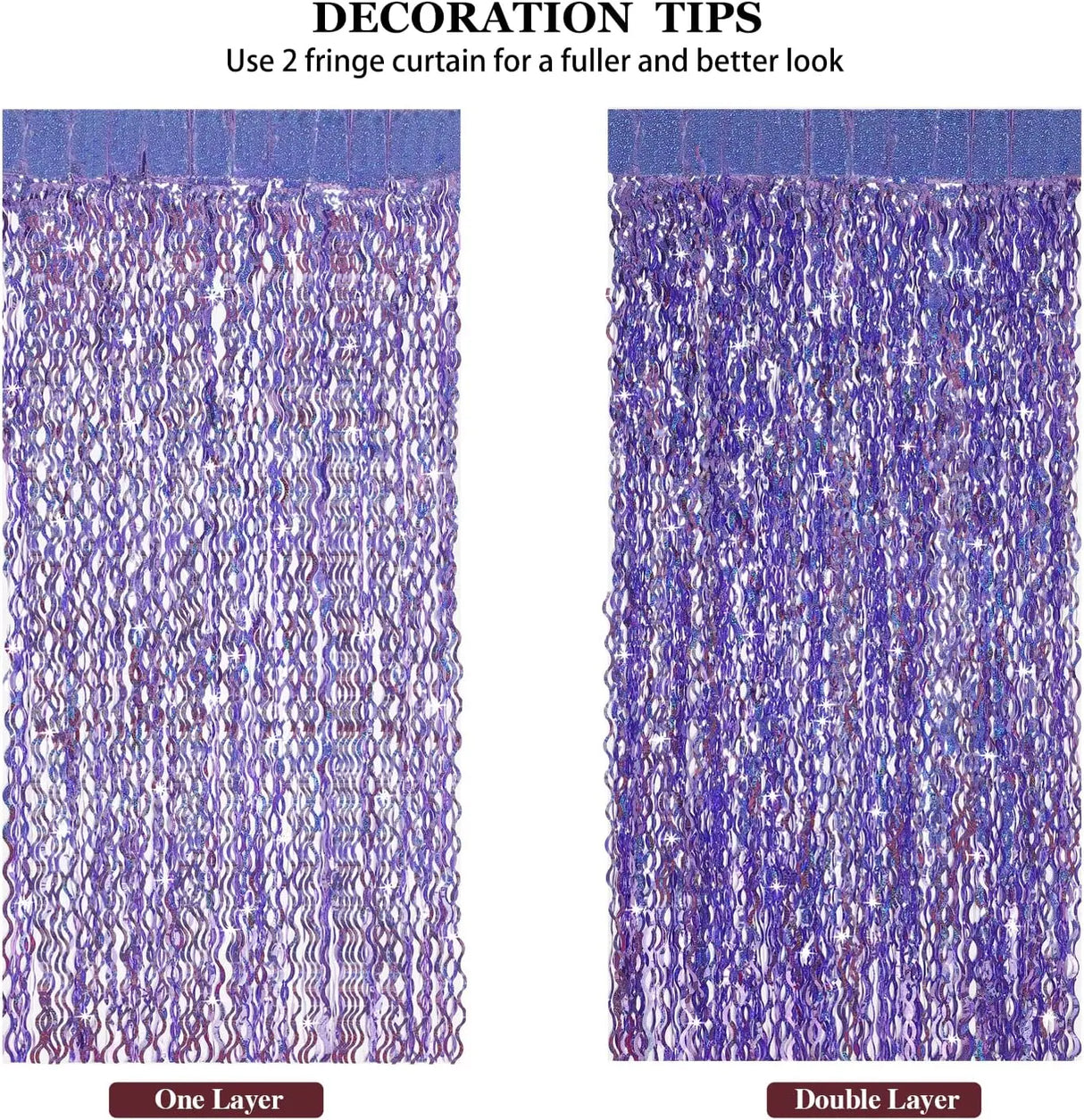 パーティー・インテリア装飾 キラキラ!カーテン 波型/ストレート型 2種類
