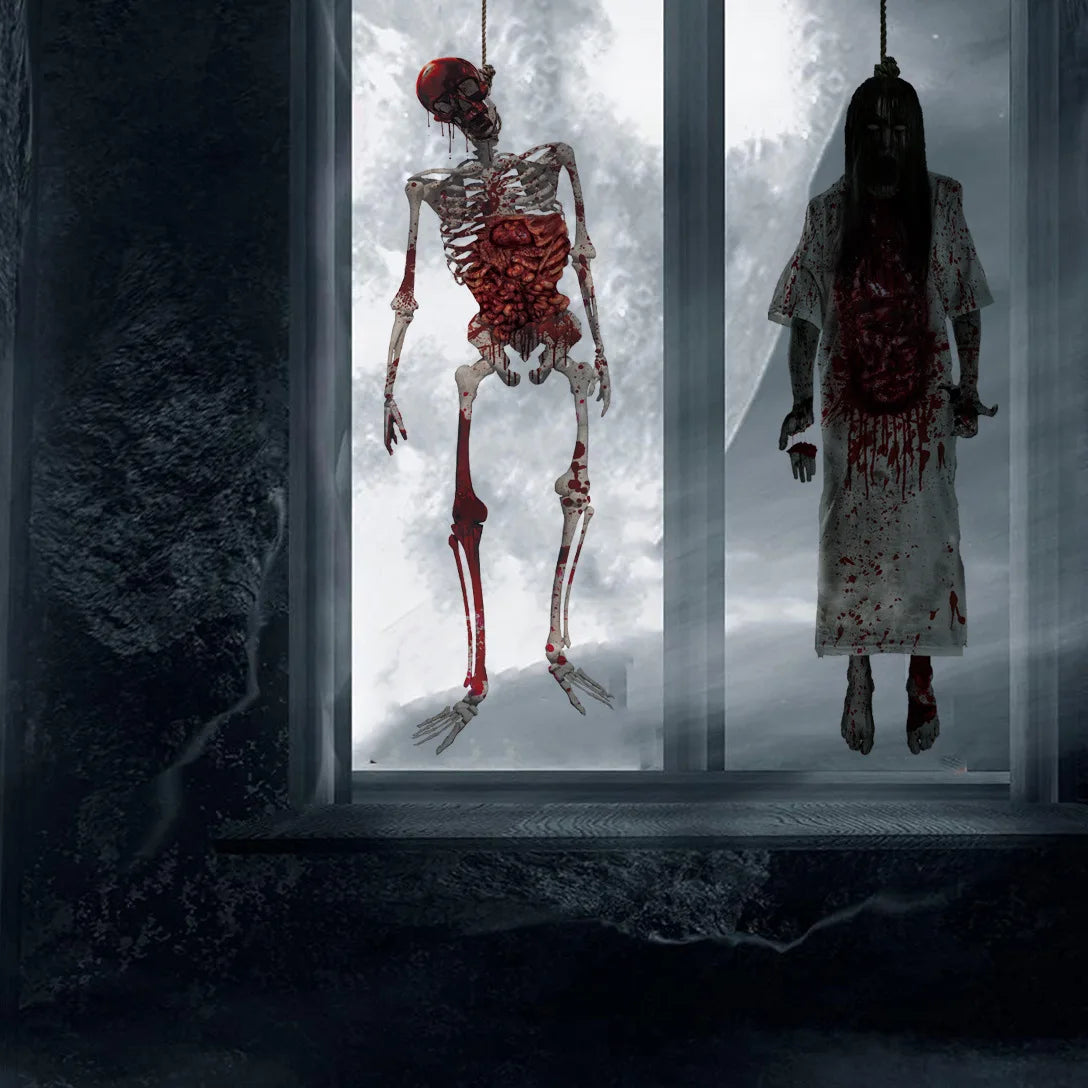 イベント・ハロウィン装飾|ホラー系 ゴースト柄プリント ウィンドウステッカー