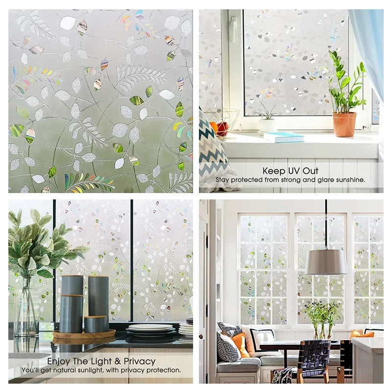 3Dウィンドウフィルム 幾何学模様柄 (UVカット・静電気吸着タイプ)