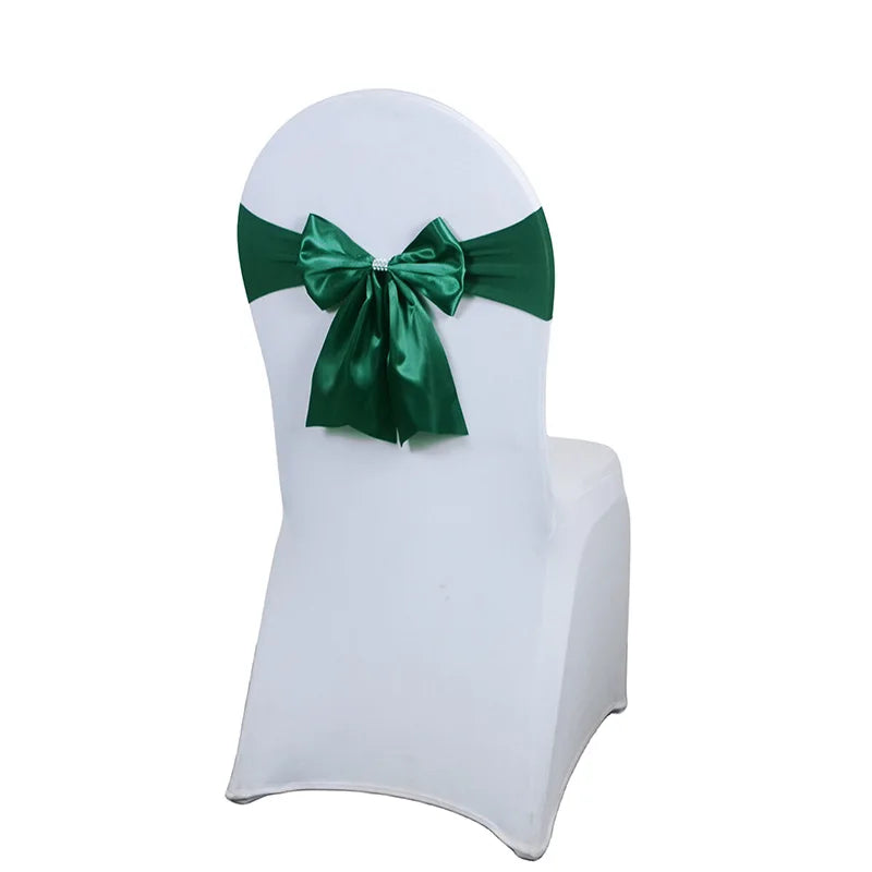 インテリア・パーティ装飾 | サテンリボン椅子カバーセット | 10/50/100個セット