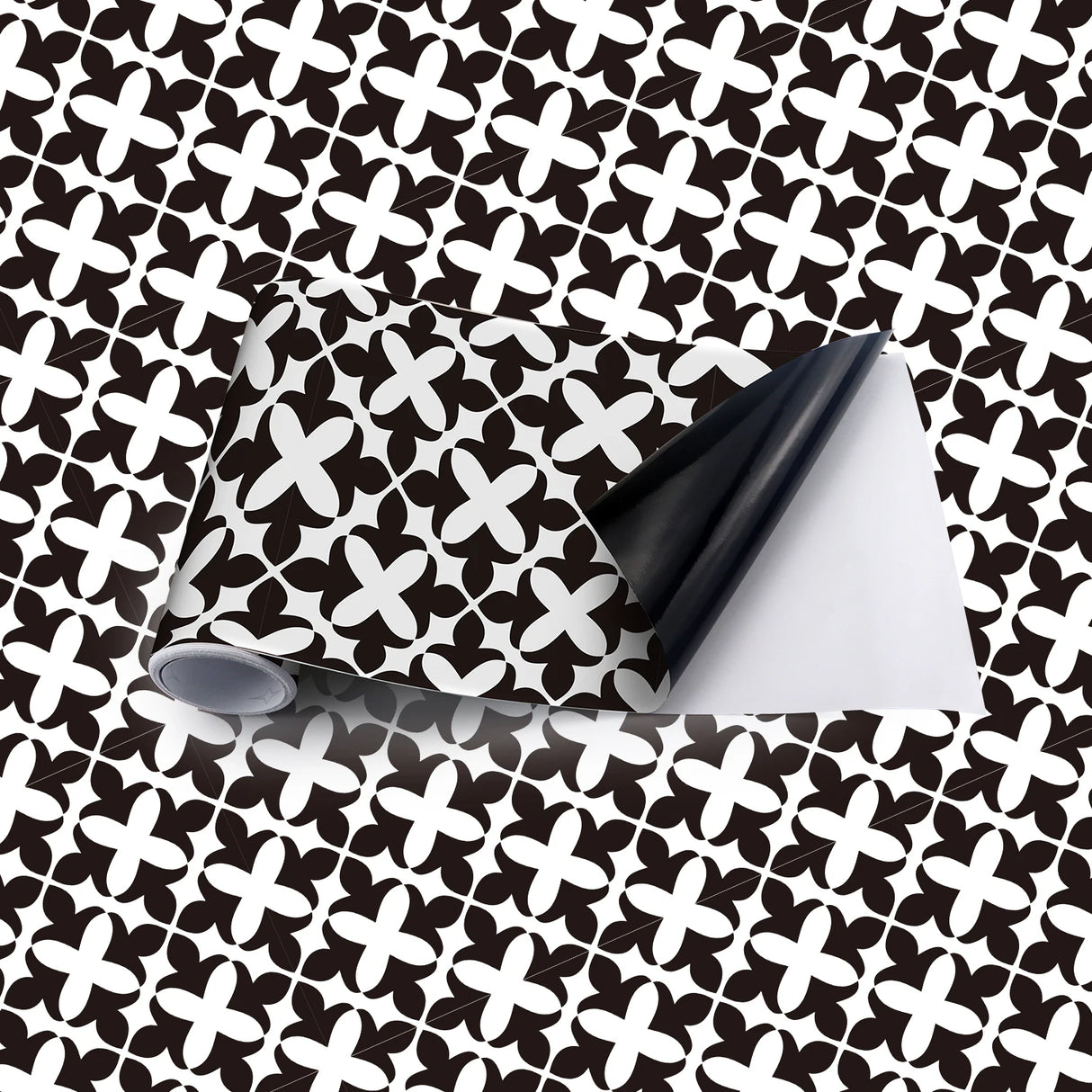 DIYフロアシート モダン柄タイル風パターンシート ステッカー 幅20cm x 300cm