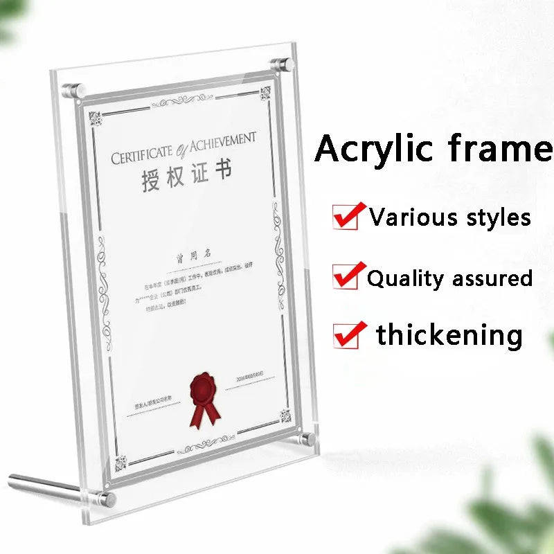 アクリル透明クリスタルフォトフレーム