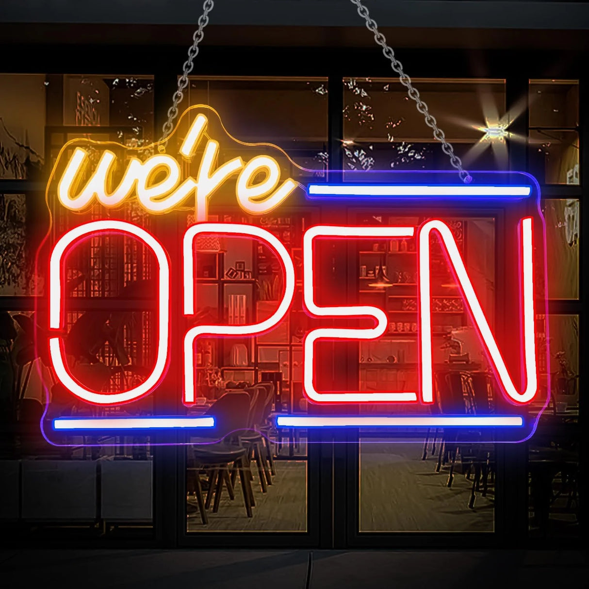 WE ARE OPEN LEDネオンサイン(ネオン看板)