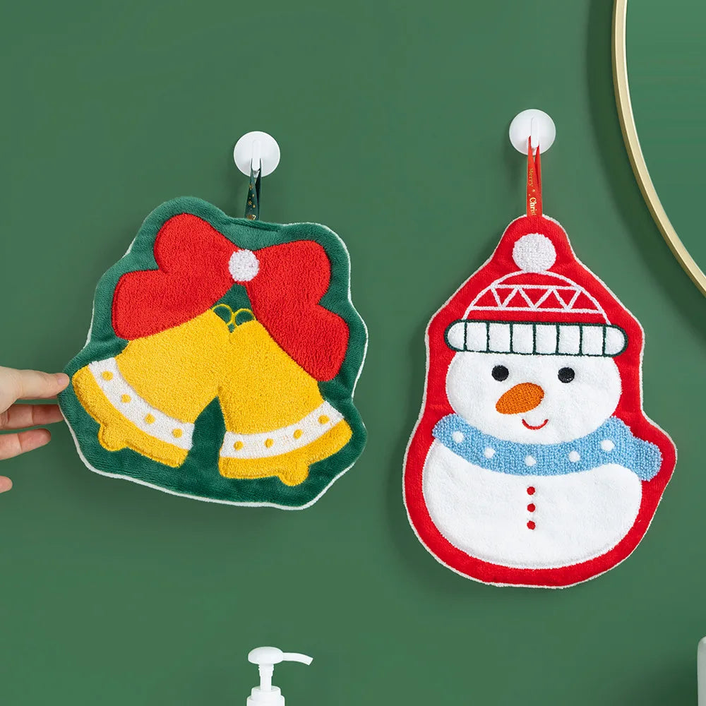 クリスマスグッズ・ ノベルティ用品|クリスマス柄 吸水ハンドタオル