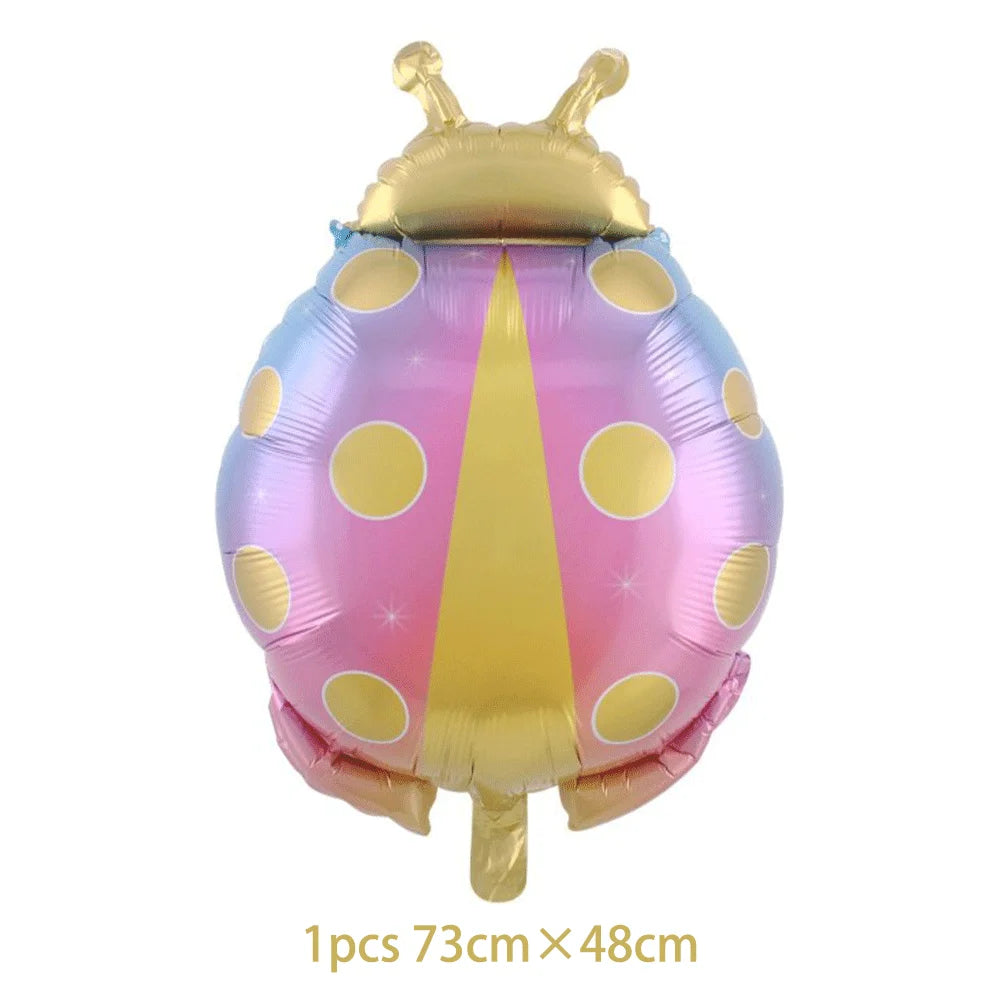 バルーン装飾 数字・バタフライなどレインボーカラーバルーン 誕生日用