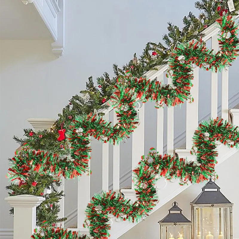 クリスマスリース|クリスマスカラーリボンガーランド 2m