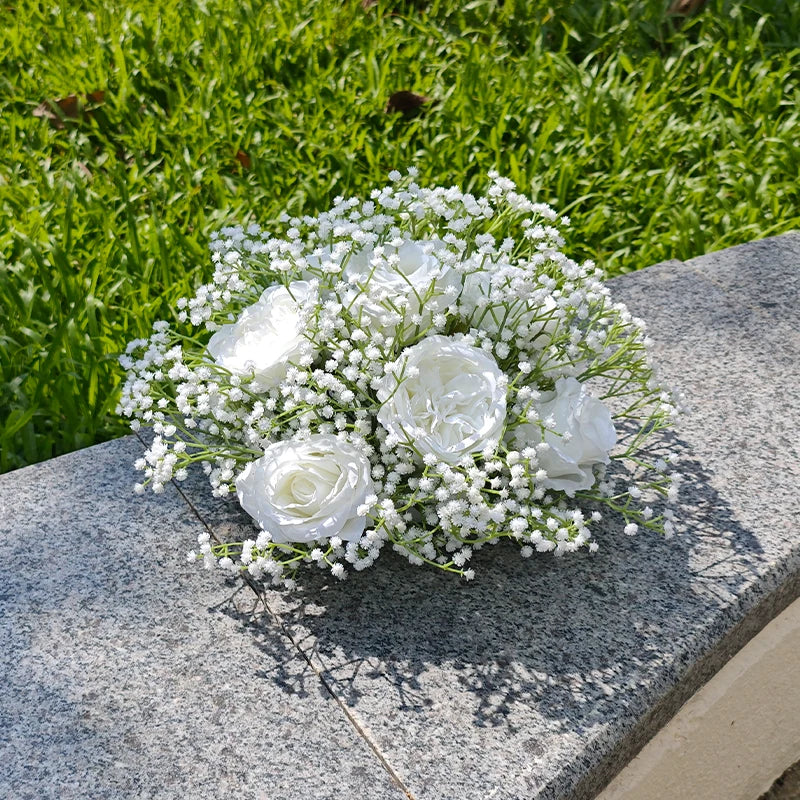 パーティー・ガーデン装飾|屋外用シルクフラワーボールアレンジメント