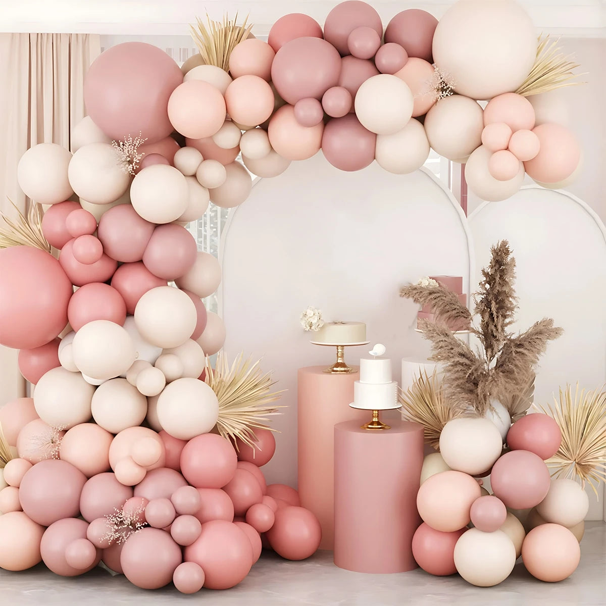 イベント・バルーン装飾|レトロピンクバルーンセット(100個)