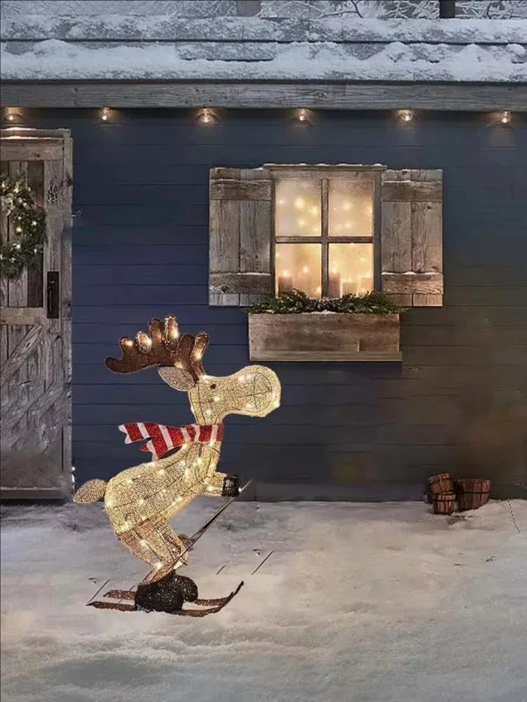 モチーフライト|イベント・クリスマス装飾|LEDライト付きトナカイオーナメント