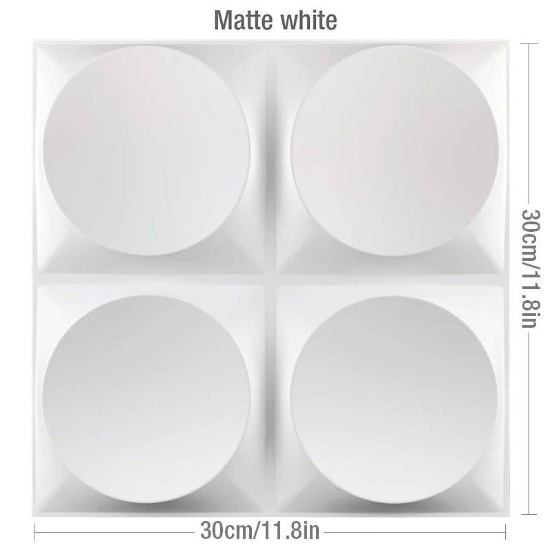 DIY用 3D幾何学柄 石膏壁面風ステッカー 12pcs 難燃性・防水性素材