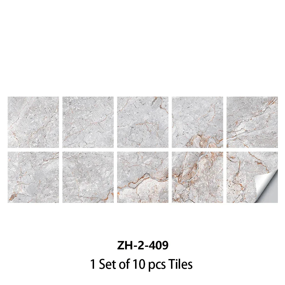 DIYフロアシート 大理石タイル風 ステッカー 10枚入/20枚入 豪華