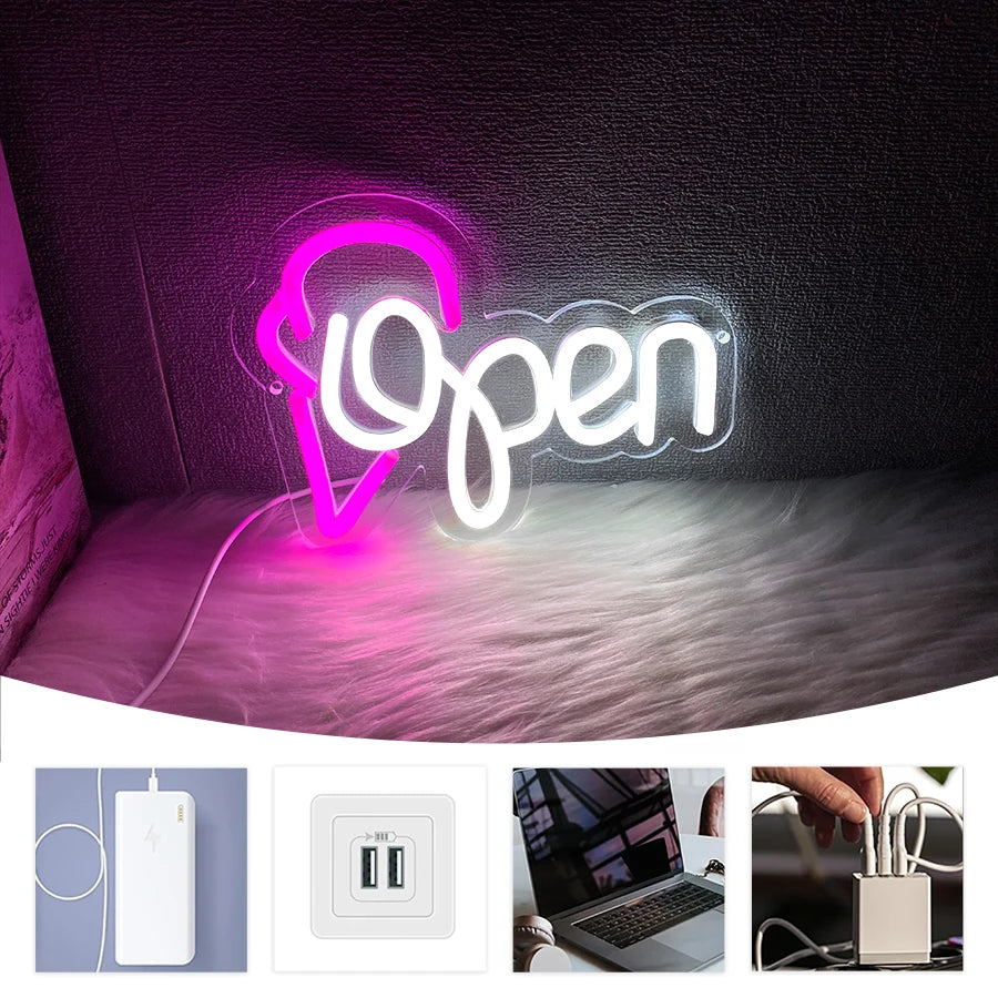 アイスクリーム LEDネオンサイン(ネオン看板)