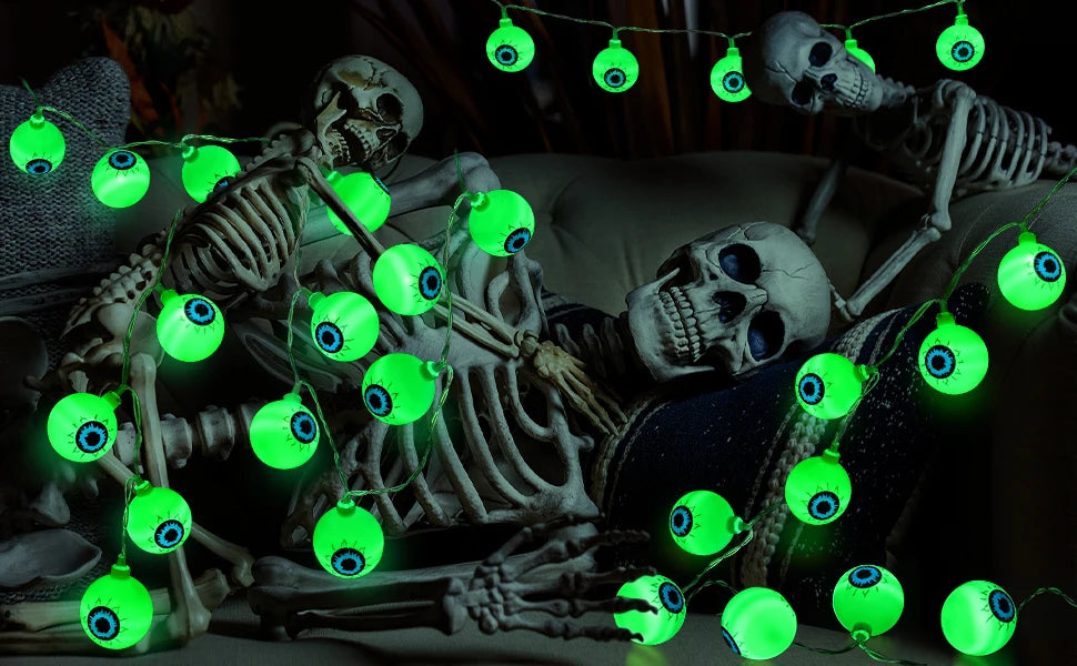 イベント・ハロウィン装飾|LED目玉飾りランプ リモコン付き