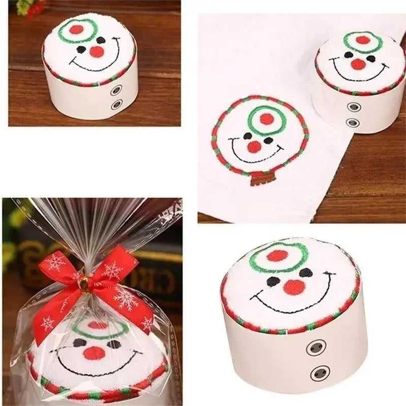 クリスマスグッズ・ ノベルティ用品|飾れる!ラッピングタオル!ツリー・サンタ柄 | 30×30c