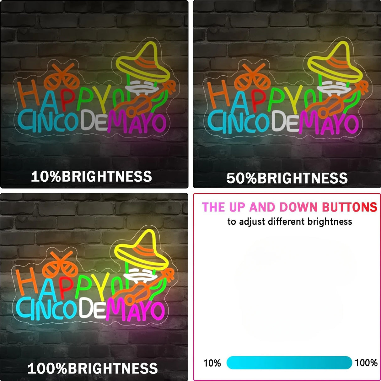 ハッピーカクタスLEDネオンサイン(ネオン看板) 調光可能