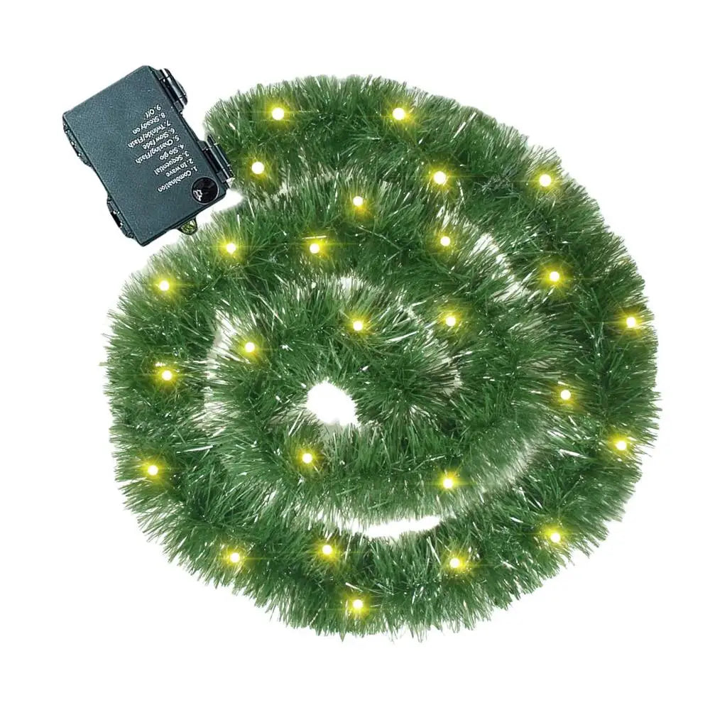 クリスマスガーランド|イベント・クリスマス装飾|LEDライト付きガーランド 5m