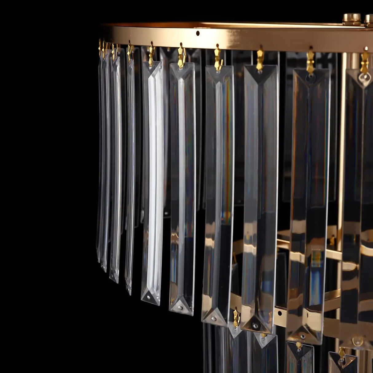 結婚式・インテリア装飾|ゴールドクリスタルフラワースタンド3段