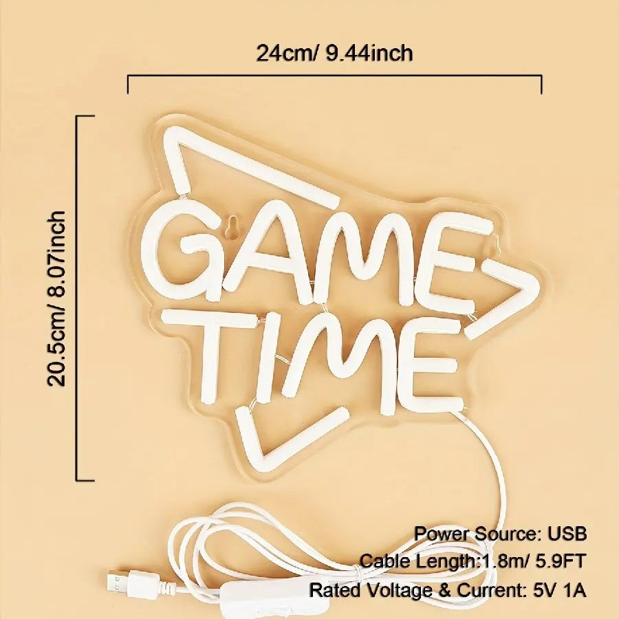 GAMER/GAMING ZONE/GAME TIME LEDネオンサイン(ネオン看板)