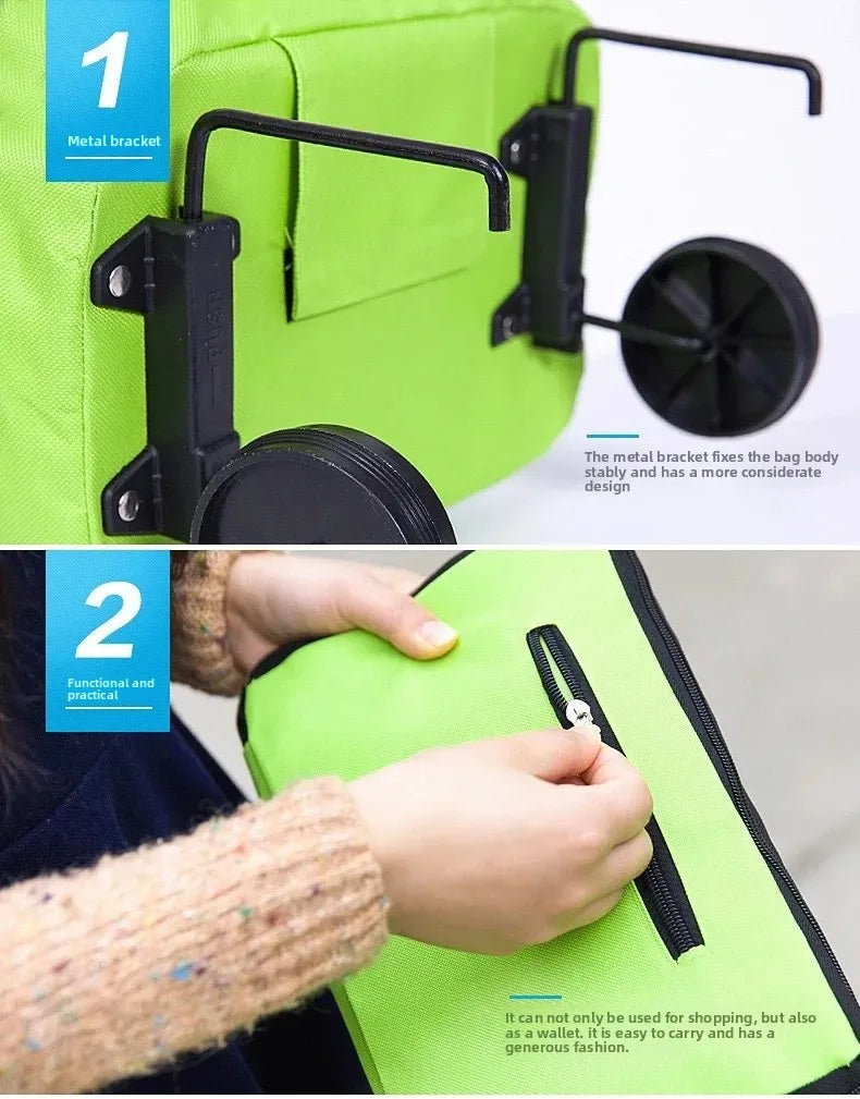 | ノベルティ用品 | キャスター付き 折りたたみショッピングバッグ