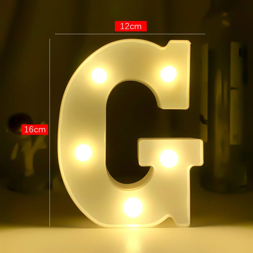 LEDナイトライト 【アルファベット・数字型】(乾電池式)