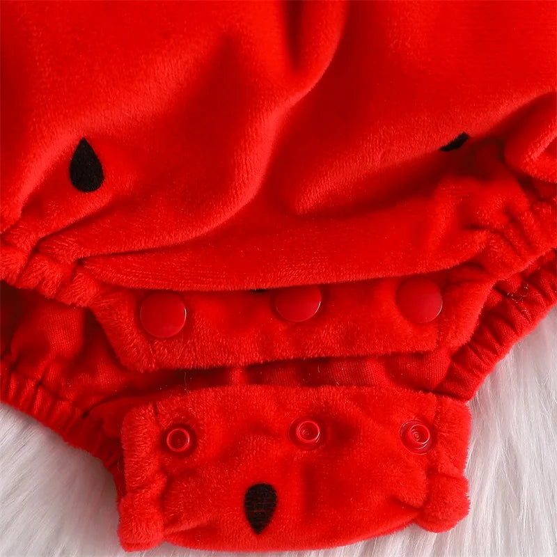 イベント・ハロウィングッズ|イチゴ着ぐるみ風ロンパースセット(6〜24ヶ月)