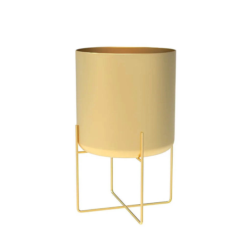 ゴールドプラントスタンド・ポットライト付き・高級ラック・フロアタイプ