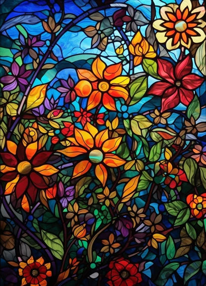 ステンドグラス教会風 ウィンドウフィルム(UVカット・静電気吸着タイプ)