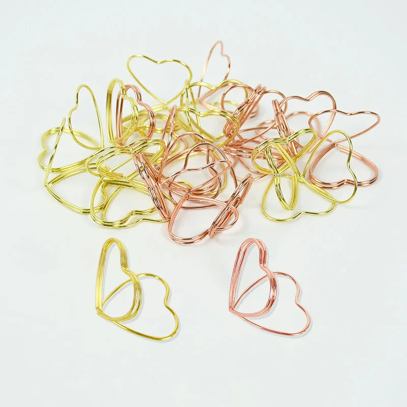 イベント・結婚式装飾|ハート型メタルフォトクリップスタンド 15個セット