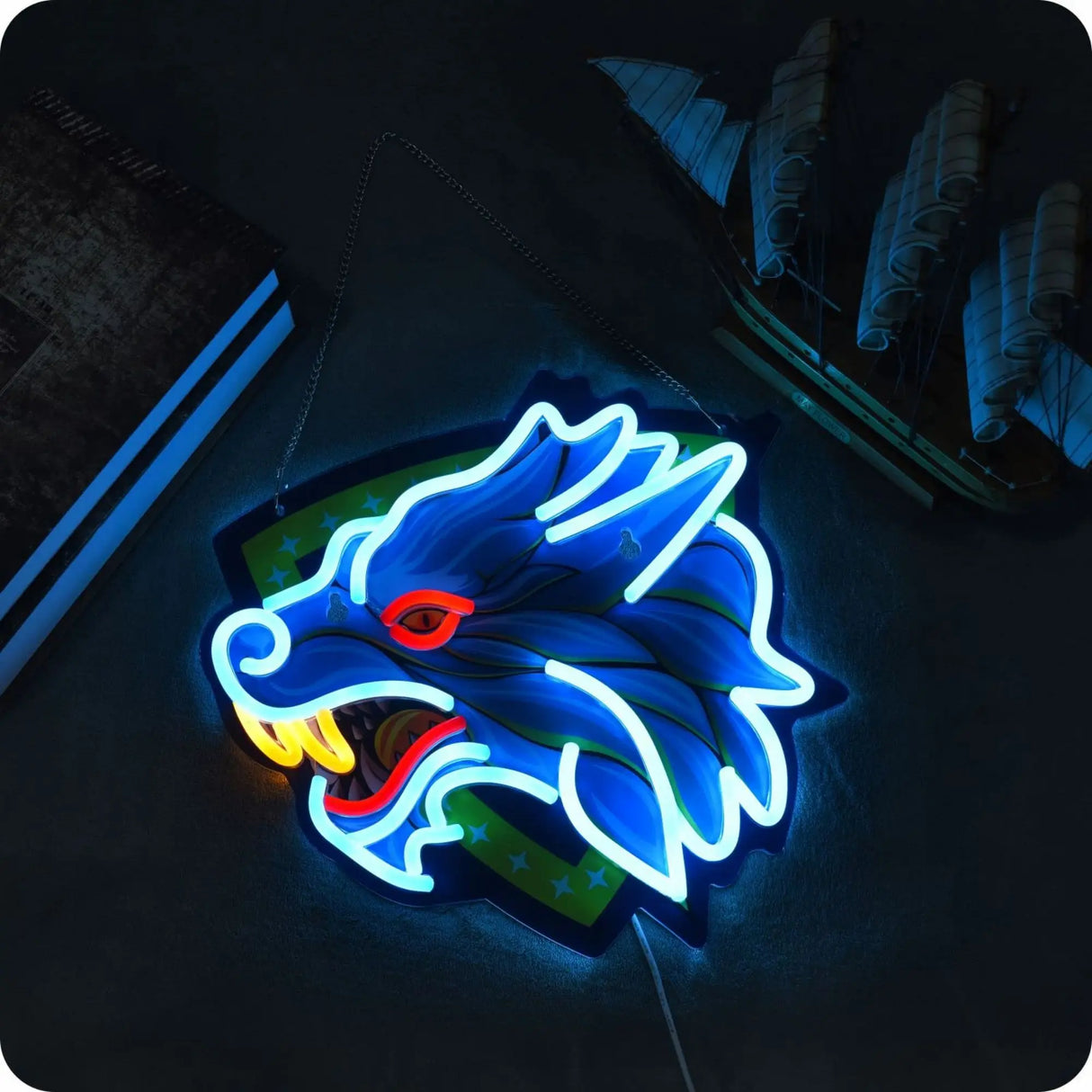 ウルフLEDネオンサイン(ネオン看板) USB