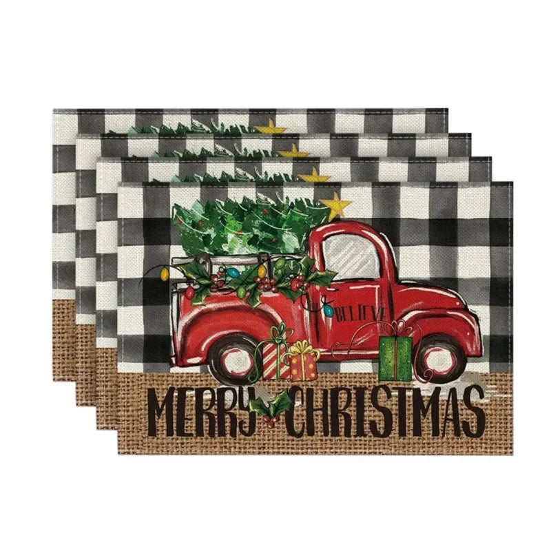 クリスマスランチョンマット|テーマ プレースマット 4枚セット