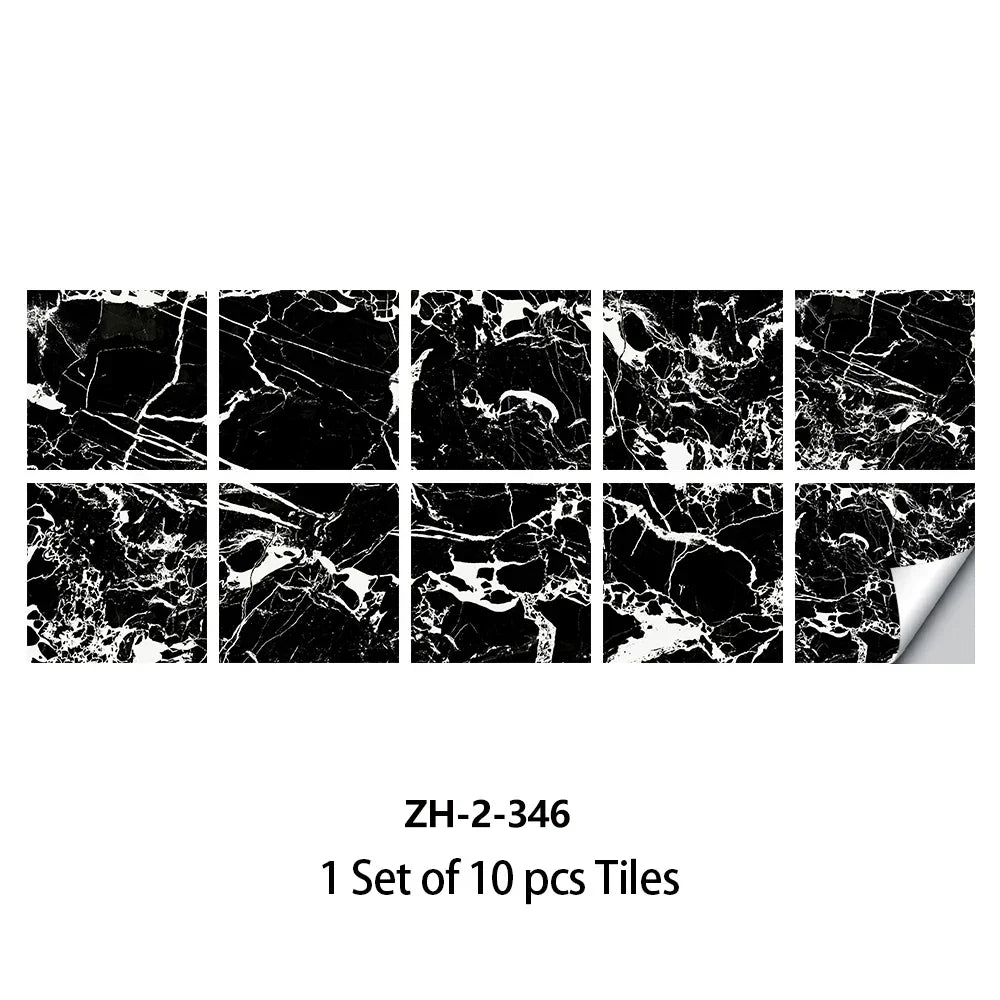 DIYフロアシート 大理石タイル風 ステッカー 10枚入/20枚入 豪華