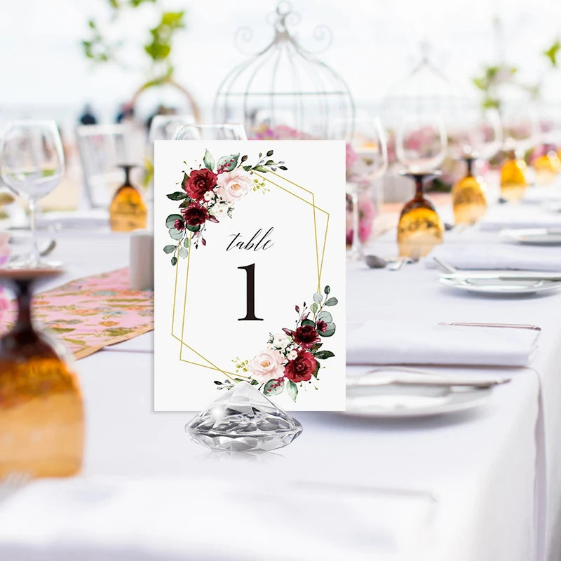 イベント・結婚式装飾|アクリル製ダイヤモンドカードホルダー5/10個