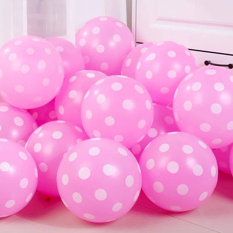 12インチ透明水玉バルーン 赤いドット型