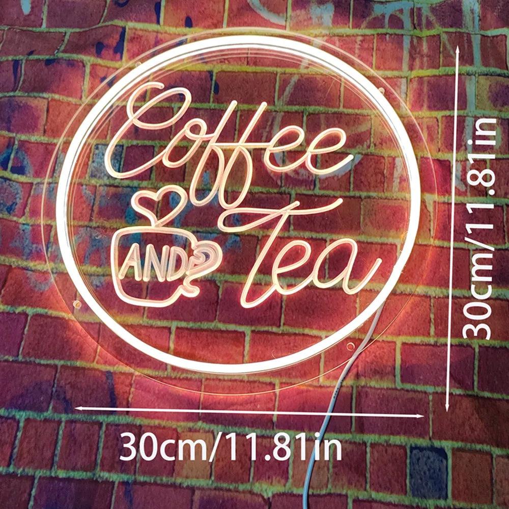 Coffee/Tea/Bar LEDネオンサイン(ネオン看板)