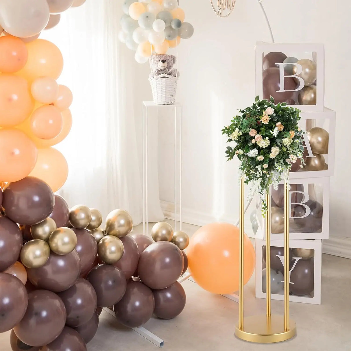 結婚式・インテリア装飾|ゴールドメタル花瓶 80cm