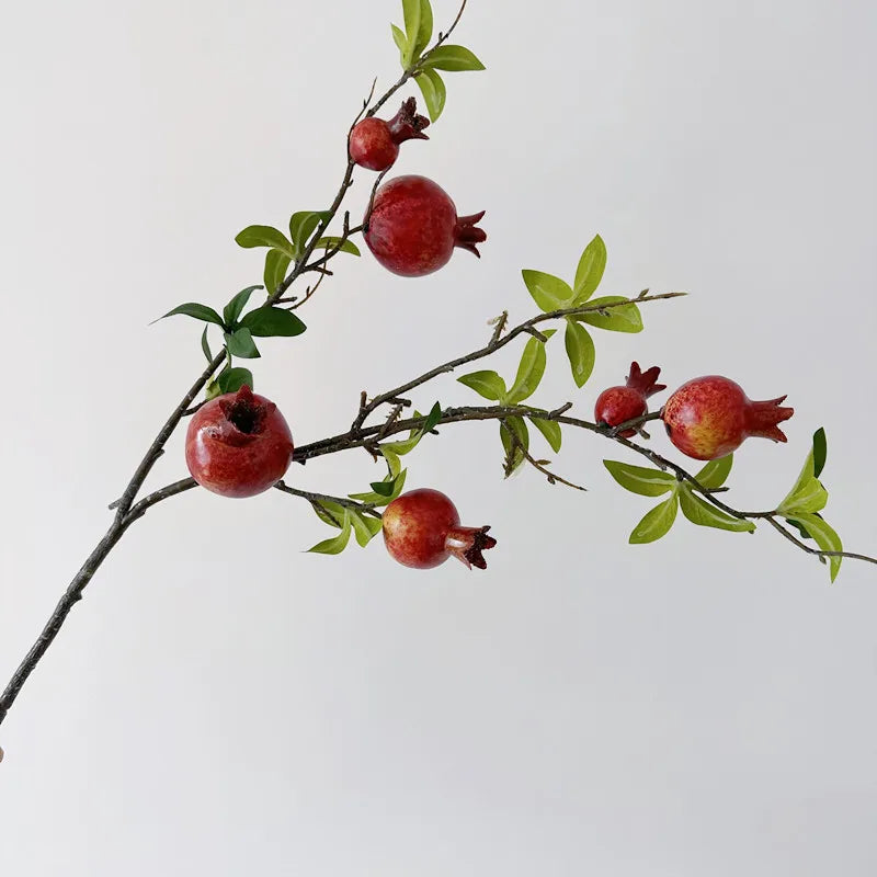 【インテリアフラワー】ザクロ果実の造花(6本セット)