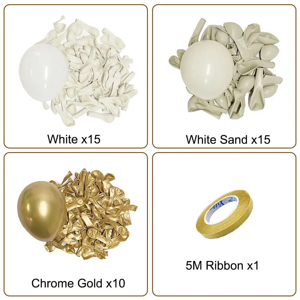 イベント・バルーン装飾 | メタリック&アースカラーバルーンセット | 40個