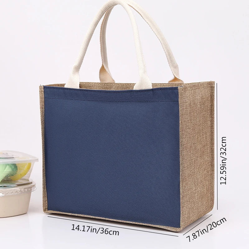 |ノベルティ用品 |リネン風マチ幅広ファスナー付きバック | 32×22c