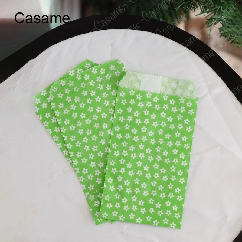 |ノベルティ用品 | 小花柄紙袋 50枚セット | 8x15c