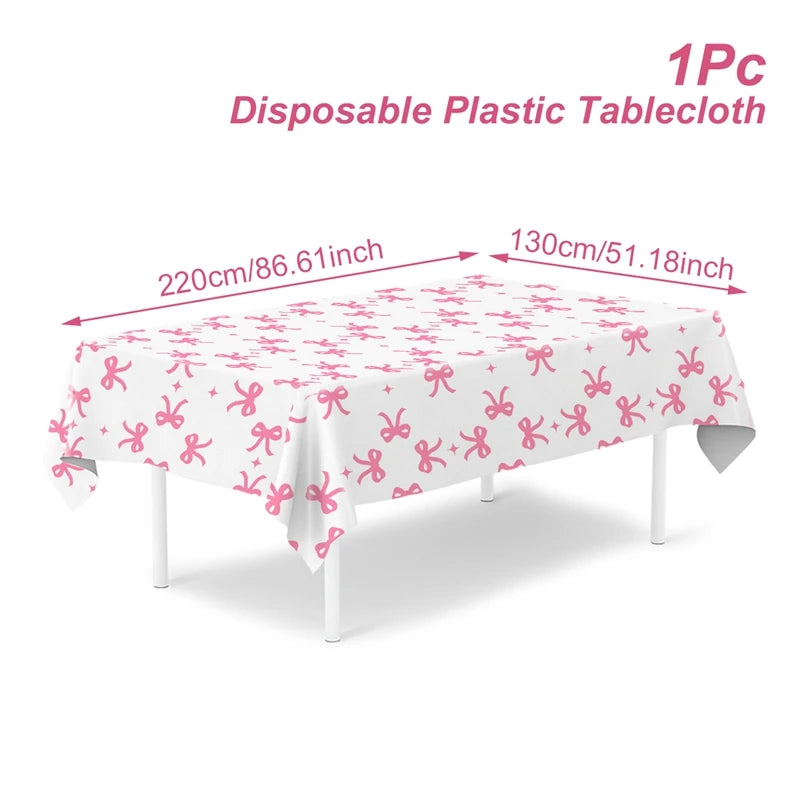 ピンクリボン付きラテックスバルーンセット