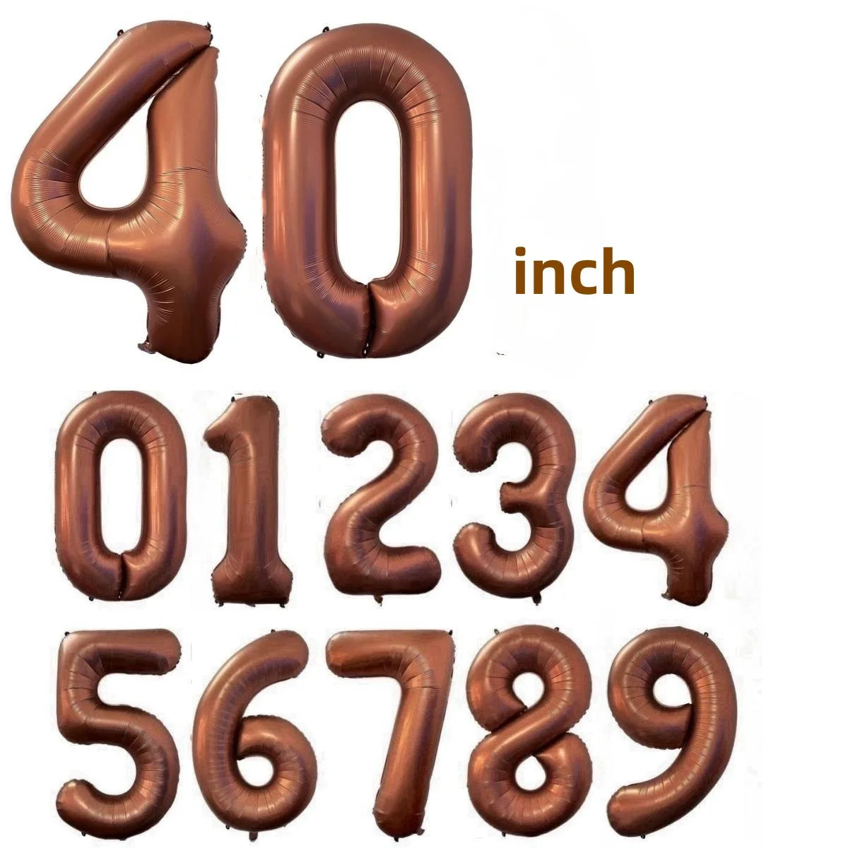 レトロカラー数字バルーン 40インチ