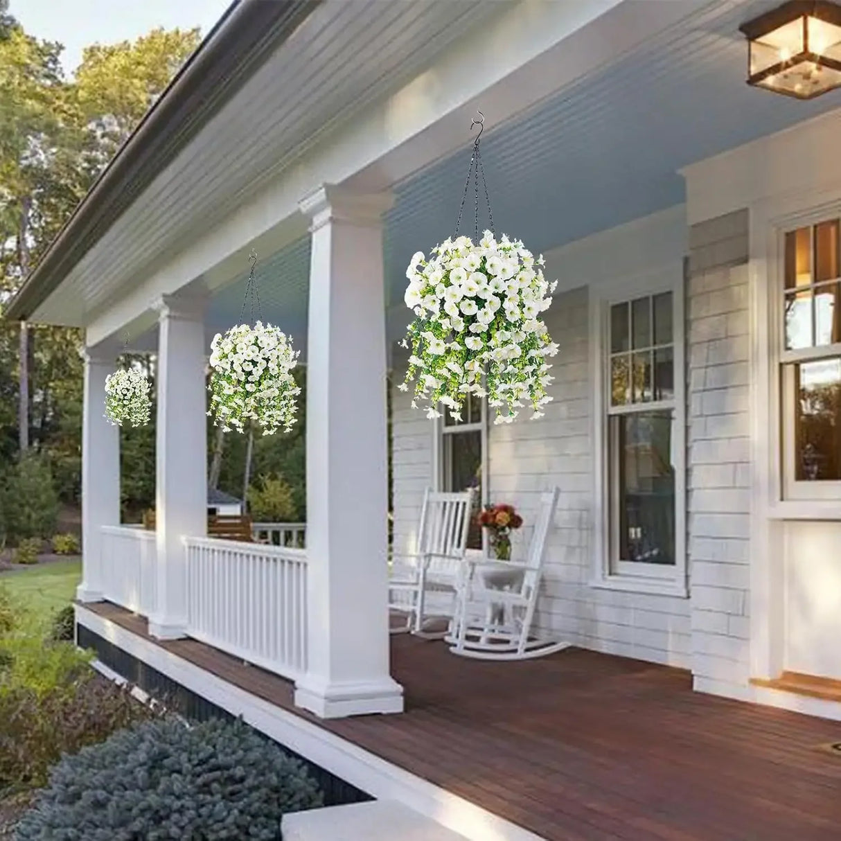 パーティー・ガーデン装飾 造花 リアルなペチュニア再現 2種類シルク製造花ブーケ 紫外線対策