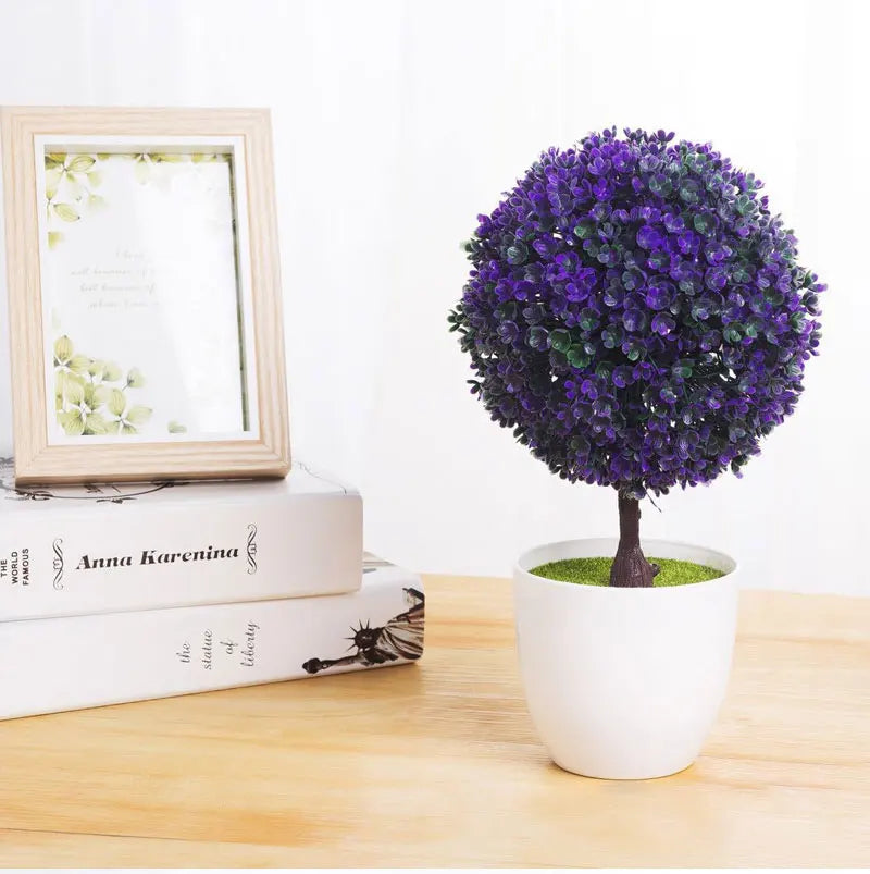 人工観葉植物・鉢植え・グリーン盆栽・スノーボール