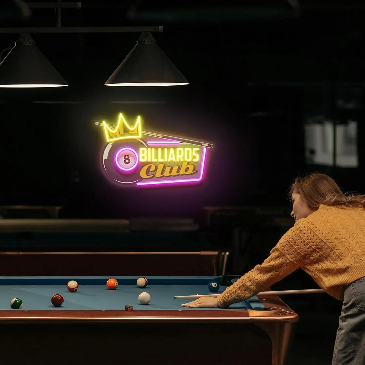 ビリヤードボール LEDネオンサイン(ネオン看板)