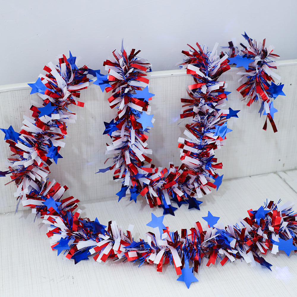 インテリア・イベント装飾 アメリカ国旗カラーパーティー用飾り スパンコール付き