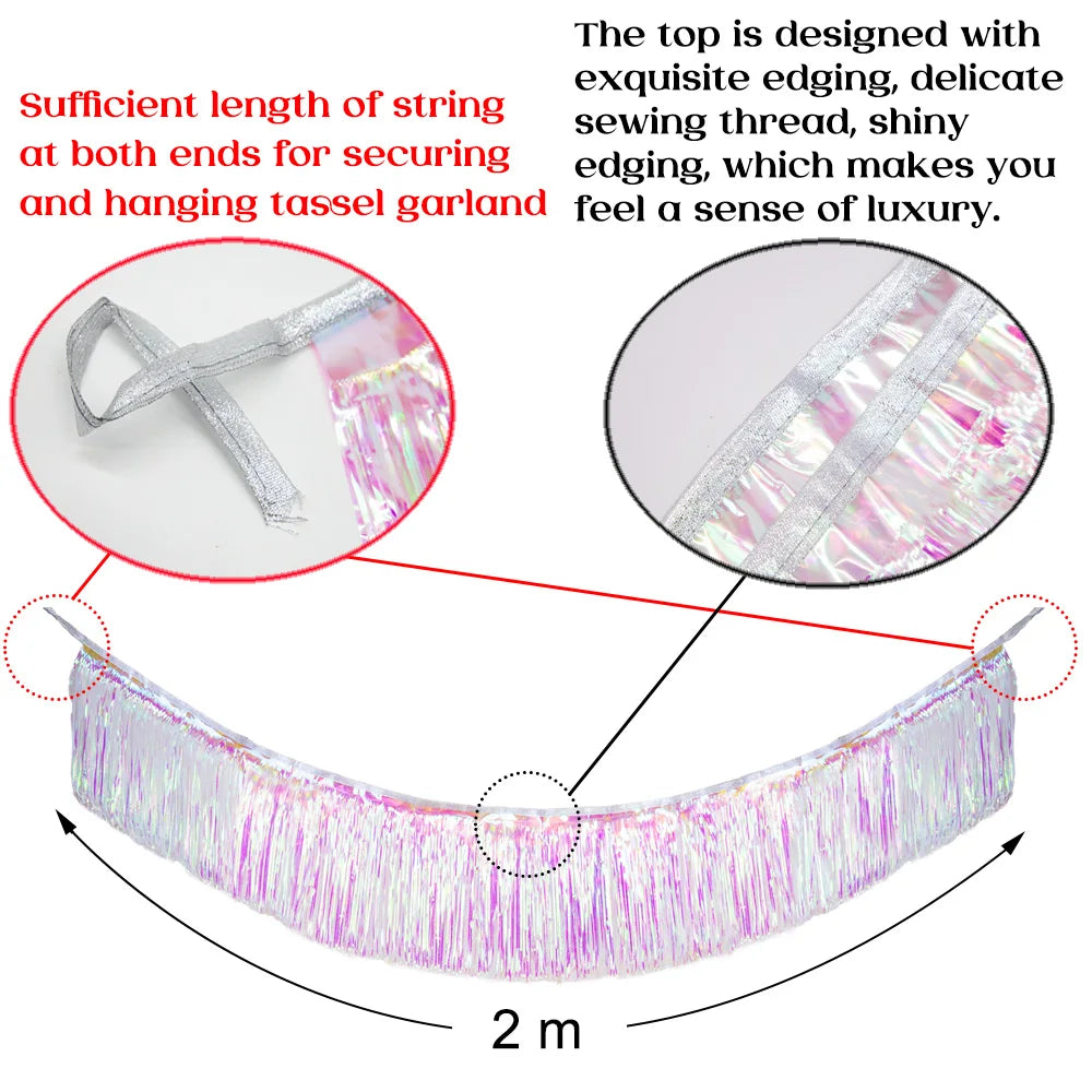 クリスマスガーランド|イベント・クリスマス装飾|プレミアムホイルガーランド2M 4層デコレーション