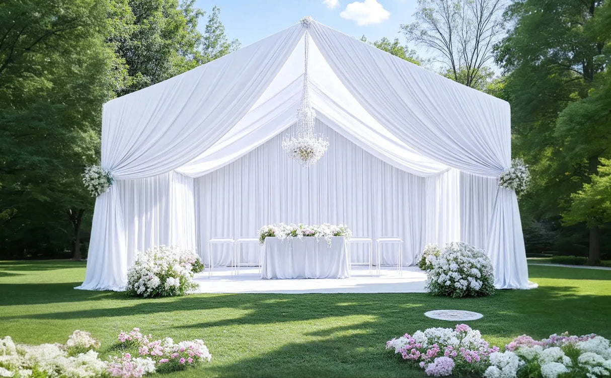 シワ防止背景幕ドレープ 5×20フィート