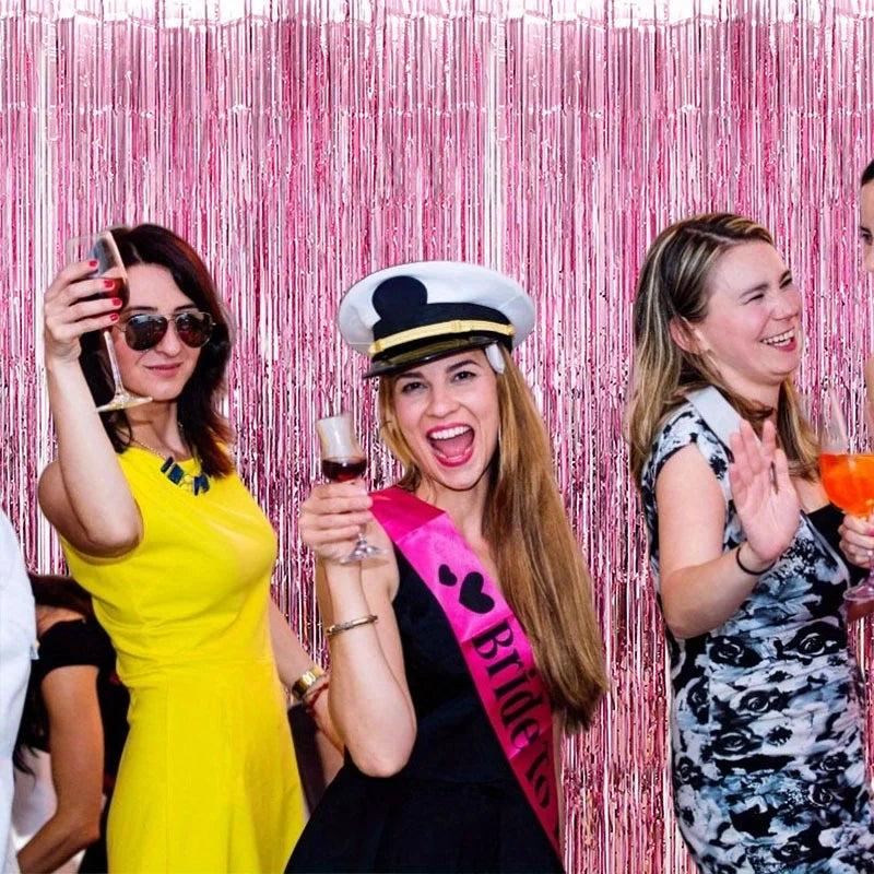 パーティー・インテリア用装飾 キラキラ!ホイル素材カーテン 光反射素材