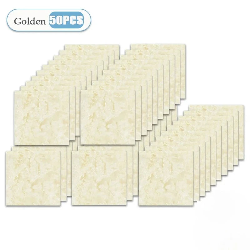 DIY用 マーブル柄タイル風 ステッカー 10枚入~50枚入 大容量